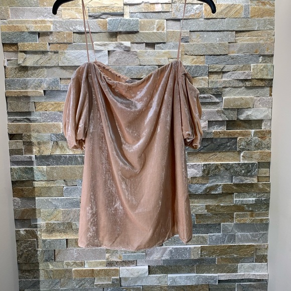 🎁 WAYF Lindon Off-the-Shoulder Velvet Blouse - Picture 3 of 8